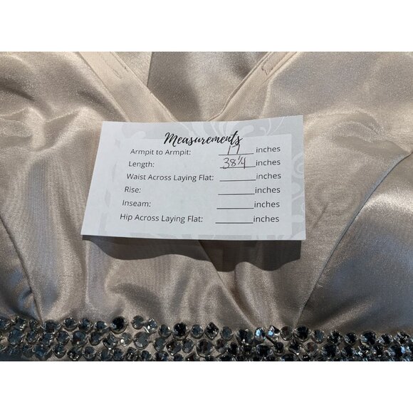 Alex Evenings Dress Size 6 Champagne Cream Crystals Evening Cocktail Wedding - Picture 5 of 5
